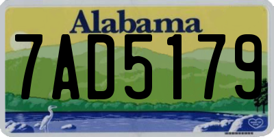 AL license plate 7AD5179