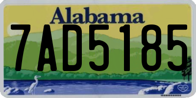 AL license plate 7AD5185
