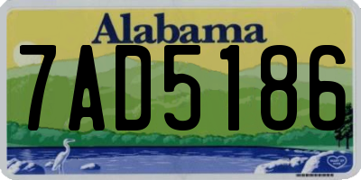 AL license plate 7AD5186