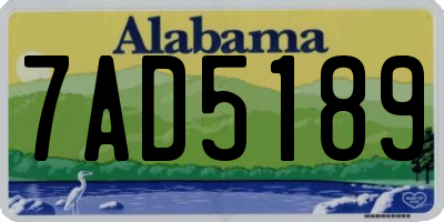 AL license plate 7AD5189