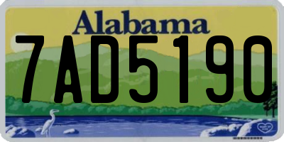 AL license plate 7AD5190