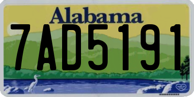 AL license plate 7AD5191