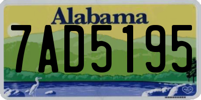 AL license plate 7AD5195