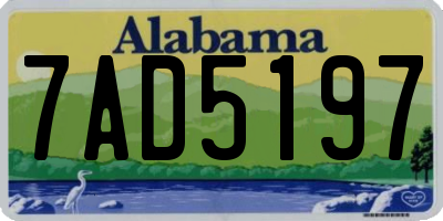 AL license plate 7AD5197