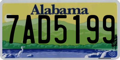 AL license plate 7AD5199