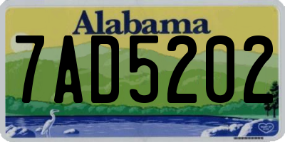 AL license plate 7AD5202