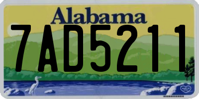 AL license plate 7AD5211
