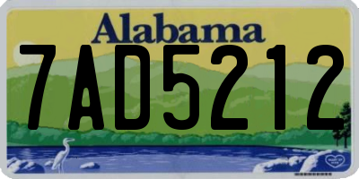 AL license plate 7AD5212