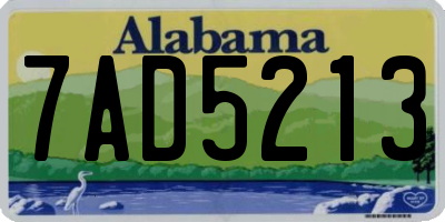 AL license plate 7AD5213