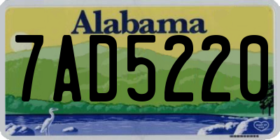AL license plate 7AD5220