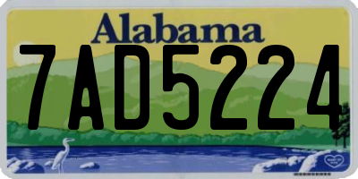AL license plate 7AD5224