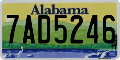 AL license plate 7AD5246