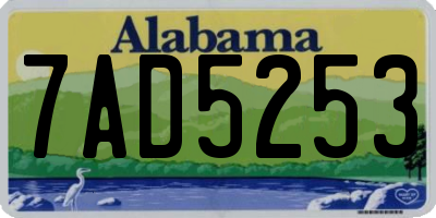 AL license plate 7AD5253