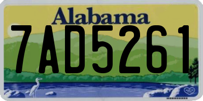 AL license plate 7AD5261