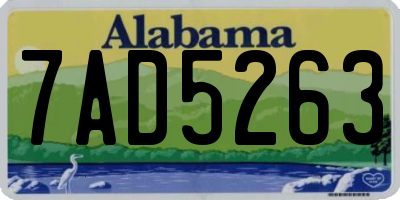 AL license plate 7AD5263