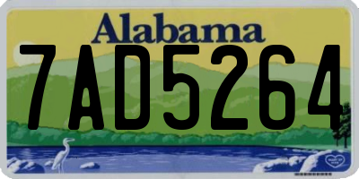 AL license plate 7AD5264
