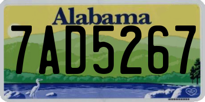 AL license plate 7AD5267