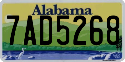 AL license plate 7AD5268