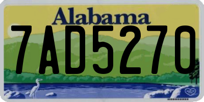 AL license plate 7AD5270
