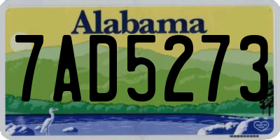 AL license plate 7AD5273