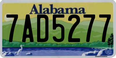 AL license plate 7AD5277
