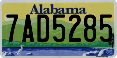 AL license plate 7AD5285