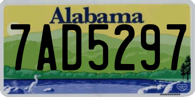 AL license plate 7AD5297