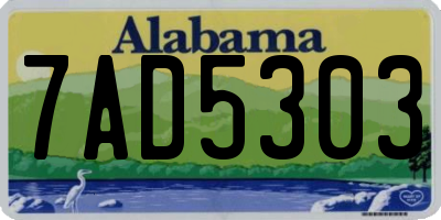 AL license plate 7AD5303