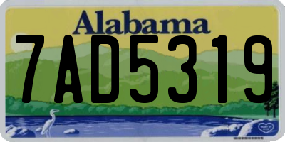 AL license plate 7AD5319