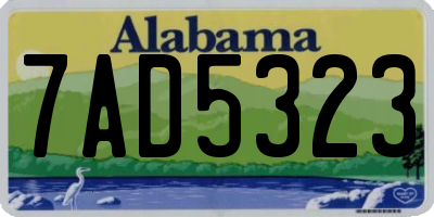 AL license plate 7AD5323