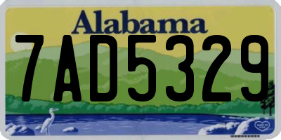 AL license plate 7AD5329