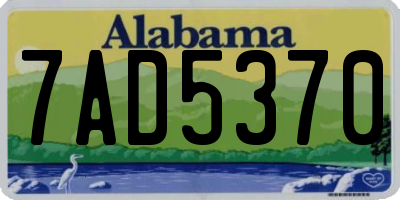 AL license plate 7AD5370
