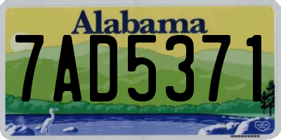 AL license plate 7AD5371