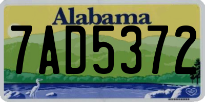 AL license plate 7AD5372
