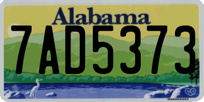 AL license plate 7AD5373