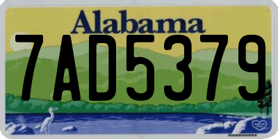 AL license plate 7AD5379