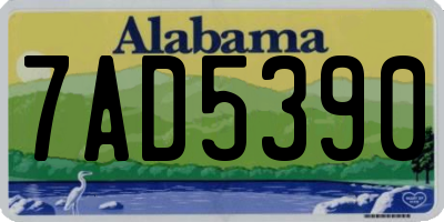 AL license plate 7AD5390