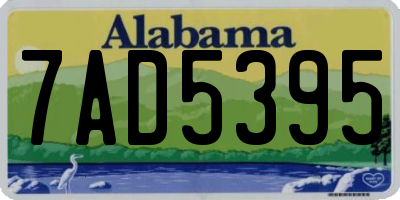 AL license plate 7AD5395