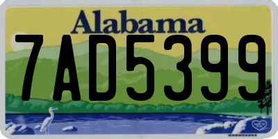 AL license plate 7AD5399
