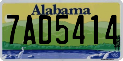 AL license plate 7AD5414