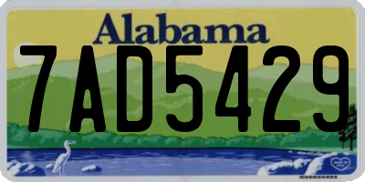 AL license plate 7AD5429