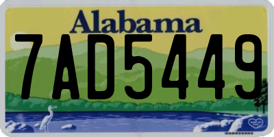 AL license plate 7AD5449