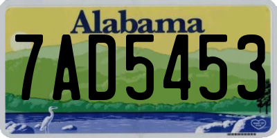 AL license plate 7AD5453