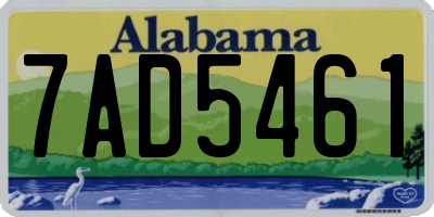 AL license plate 7AD5461