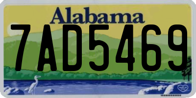 AL license plate 7AD5469