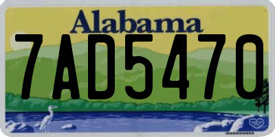 AL license plate 7AD5470