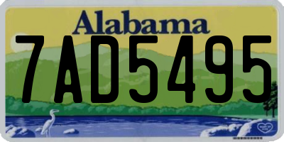 AL license plate 7AD5495