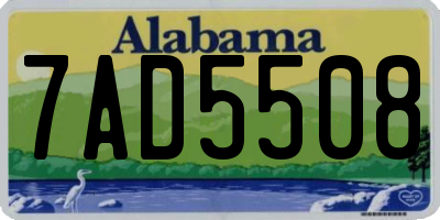 AL license plate 7AD5508