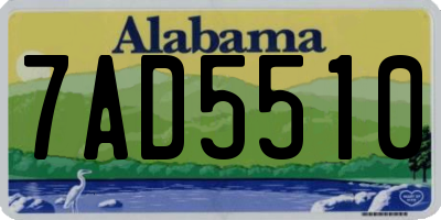 AL license plate 7AD5510