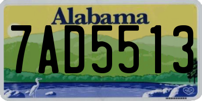 AL license plate 7AD5513